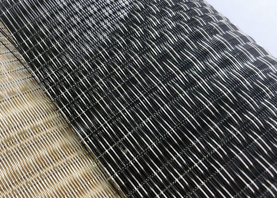 edificio tejido negro de Mesh Glass Laminated For Office del alambre del cobre de 0.9m m 3M