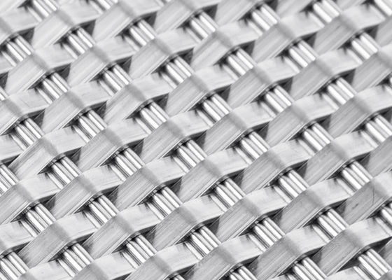 sombrilla tejida apretada plana de Mesh Panels Architectural Mesh Fabrics del alambre del 1.5m
