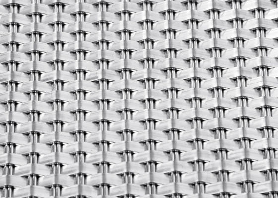 sombrilla tejida apretada plana de Mesh Panels Architectural Mesh Fabrics del alambre del 1.5m