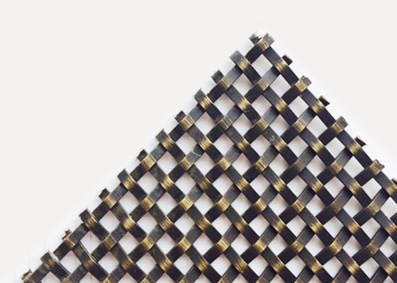 SGS decorativo tejido metal de Mesh Grilles Antique Brass del alambre de los 9ft