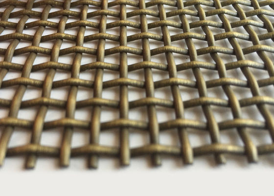 malla metálica de bronce decorativa de Mesh Grilles ISO9001 del alambre del 150cm SS304L