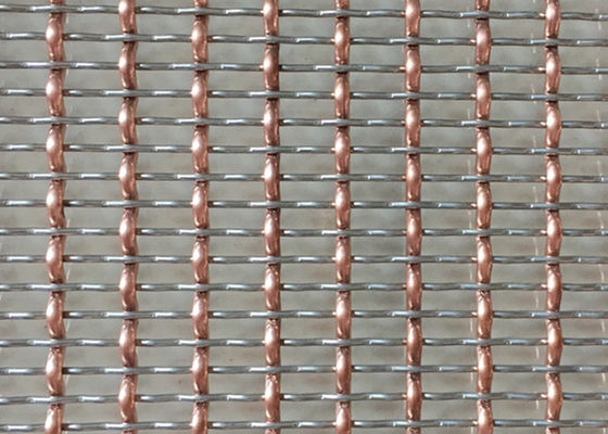 alambre tejido decorativo Mesh Room Divider de los 36m 2.5m m Chrome Mesh Grill
