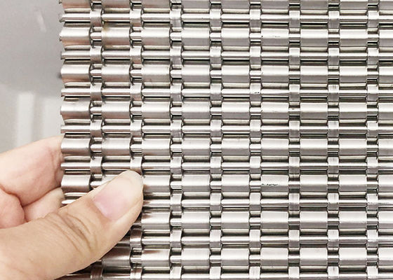revestimiento tejido aceite libre de Mesh Panels Fireproof Elevator Door del alambre de los 4m