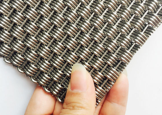 Color natural tejido decorativo de Mesh Panels AISI 316L del alambre de las divisiones