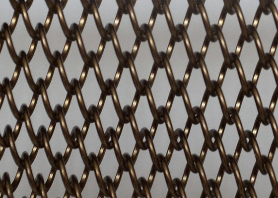 Espacio de ShuoLong que divide el metal Mesh Curtain Panels Antique Bronze 8.4m m