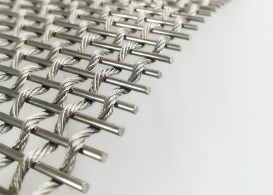 Metal flexible Mesh Fabric de ISO9000 Alu 3.8m m