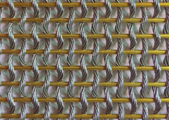 Tabique de acero inoxidable flexible antiusura de Mesh Screen Plain Woven For