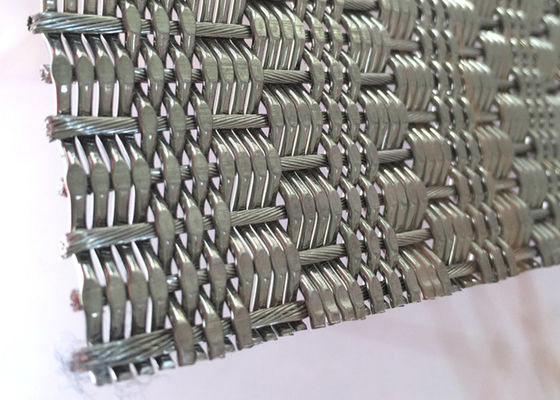 Metal flexible Mesh Fabric del SGS SS316 1.7m m Rod
