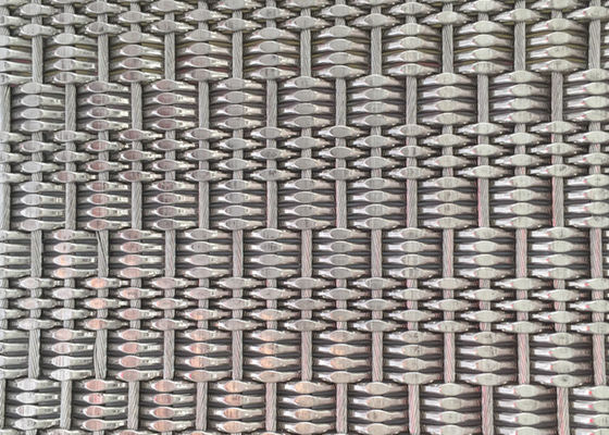 Metal flexible Mesh Fabric del SGS SS316 1.7m m Rod