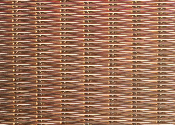 metal flexible tejido arquitectónico Mesh Fabric Free Oil del 12m 1.55m m Rod Pitch