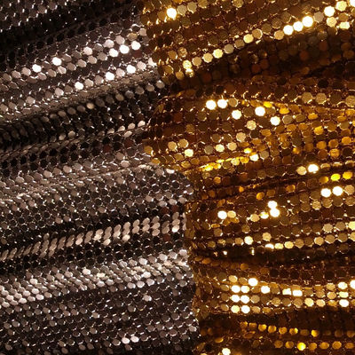 Revestimiento decorativo Sequins de aluminio de metal Ropa de malla de metal resistente al aceite