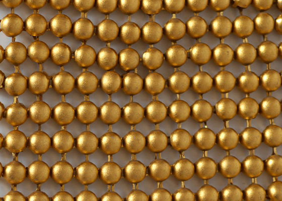 Diámetro metálico del artículo 5m m de la cortina de la aleación del metal de la tela de oro de la lentejuela