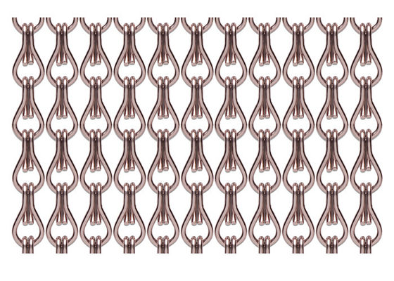 Cortina de cadena de la cadena de la pantalla de la mosca de la puerta del metal del ODM 2m m para la pañería arquitectónica