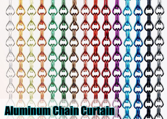 gancho de cadena decorativo del color 20.4m m del albaricoque de la pantalla de la mosca de la puerta del 100*200cm