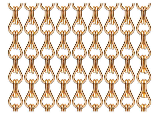 gancho de cadena decorativo del color 20.4m m del albaricoque de la pantalla de la mosca de la puerta del 100*200cm