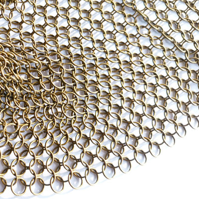 SGS de acero inoxidable de 1m m Anticut Ring Mesh Curtain Indoor Fexible