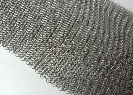 Color natural decorativo de Chainmail Ring Mesh Curtain Screen Building Facades