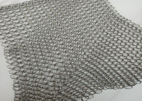 Pasillos de acero inoxidables de Ring Mesh Plain Woven For Exhibition del metal de SS316 HDG PVD