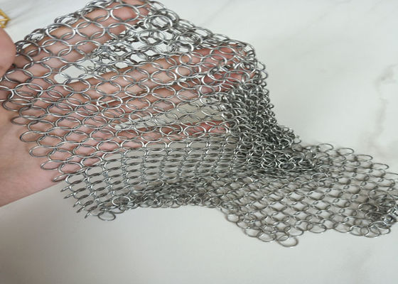 Pasillos de acero inoxidables de Ring Mesh Plain Woven For Exhibition del metal de SS316 HDG PVD