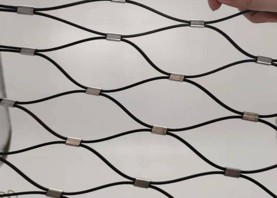mano de 7x7 Antifire - Mesh Steel Rope Fence tejido 60x60m m para la verja de la escalera
