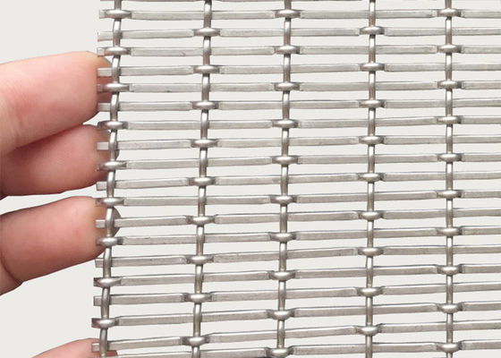 divisores arquitectónicos de acero inoxidables gruesos de 3m m Mesh Woven Wire Screen Space