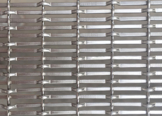 divisores arquitectónicos de acero inoxidables gruesos de 3m m Mesh Woven Wire Screen Space