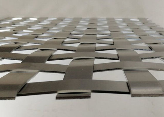 El 12m los x 4m incombustibles Mesh Aluminum Flat Metal Panels tejido arquitectónico