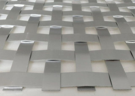 El 12m los x 4m incombustibles Mesh Aluminum Flat Metal Panels tejido arquitectónico