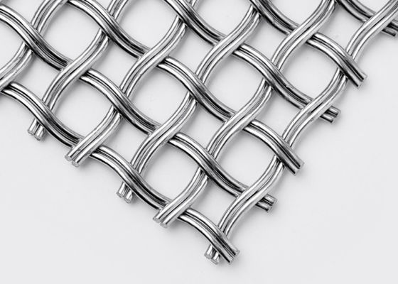 Mesh Shape Helical Stainless Steel circular prensó el alambre Mesh For Partitions