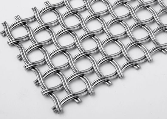 Mesh Shape Helical Stainless Steel circular prensó el alambre Mesh For Partitions