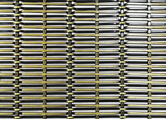 Metal tejido decorativo Mesh For Stainless Steel Screen del llano de cobre amarillo antiguo