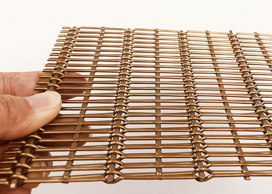 alambre tejido decorativo de acero inoxidable Mesh For Screen Wall Cladding de 4m m Pvd