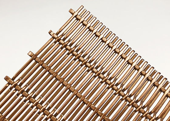alambre tejido decorativo de acero inoxidable Mesh For Screen Wall Cladding de 4m m Pvd
