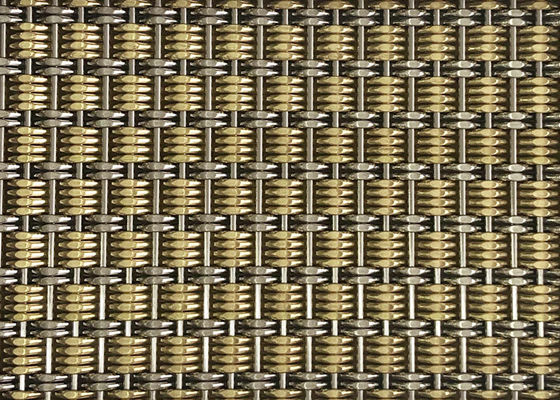 Acero arquitectónico Mesh Ss 304 y arquitectónico tejida alambre de cobre amarillo de los recubrimientos de paredes