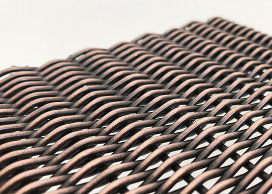 Recubrimientos de paredes tejidos arquitectónicos de Mesh Copper Ss Decorative For del metal de la antigüedad 6m m