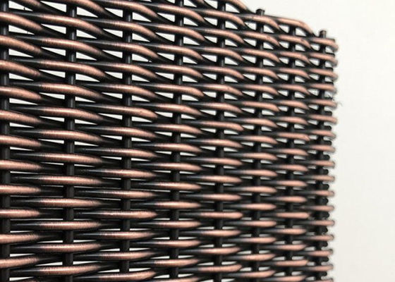 Recubrimientos de paredes tejidos arquitectónicos de Mesh Copper Ss Decorative For del metal de la antigüedad 6m m