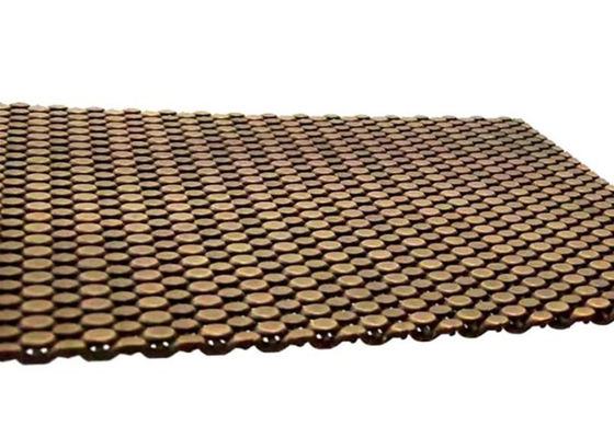 SS304 alambre tejido arquitectónico Mesh Antique Brass Decorative Nets para el revestimiento