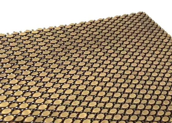 SS304 alambre tejido arquitectónico Mesh Antique Brass Decorative Nets para el revestimiento