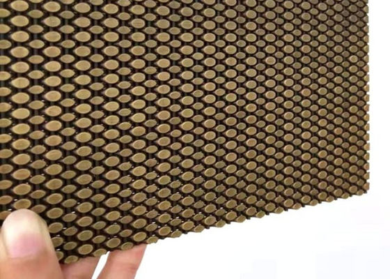 SS304 alambre tejido arquitectónico Mesh Antique Brass Decorative Nets para el revestimiento