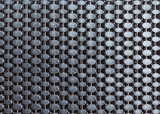 Revestimiento arquitectónico de acero inoxidable de Mesh Woven Wire For Facade de la galjanoplastia negra del color