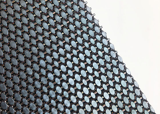 Revestimiento arquitectónico de acero inoxidable de Mesh Woven Wire For Facade de la galjanoplastia negra del color