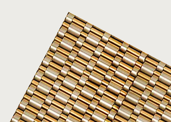 Metal arquitectónico de apertura Mesh Copper Wire Decorative Panel del 0% para la pared del elevador