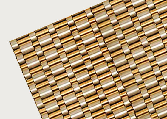 Metal arquitectónico de apertura Mesh Copper Wire Decorative Panel del 0% para la pared del elevador