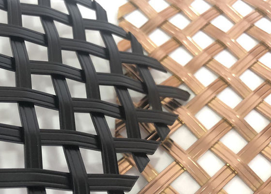 techos decorativos de Mesh Stainless Steel Flat Wire del metal arquitectónico de la anchura del 1.5m