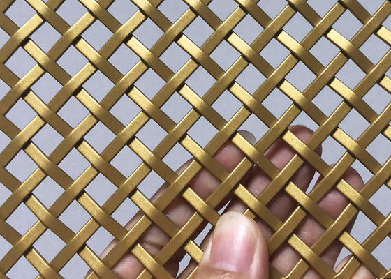 Alambre arquitectónico de acero inoxidable Mesh Gold Color Panels del balcón de 3m m