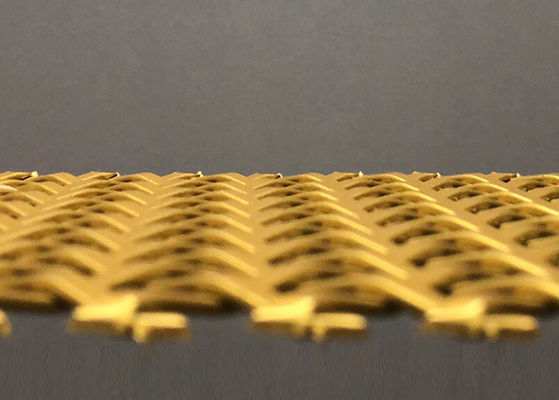 Alambre arquitectónico de acero inoxidable Mesh Gold Color Panels del balcón de 3m m