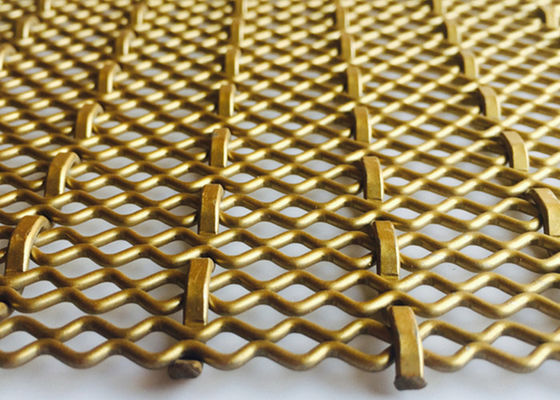 malla de alambre tejida decorativa los 4.0m los x 2.0m de la fachada de 4.5m m