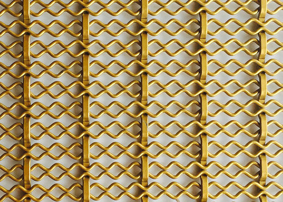 malla de alambre tejida decorativa los 4.0m los x 2.0m de la fachada de 4.5m m