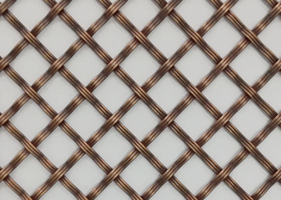 Alambre tejido decorativo Mesh Brass Stainless Steel Cabinets de la antigüedad 2m m