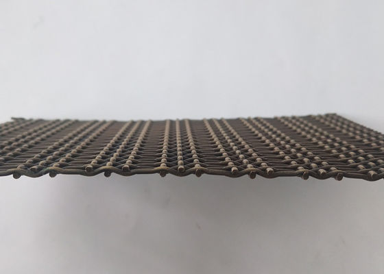 Bronceado coloree el alambre prensado de acero inoxidable Mesh Decorative Woven de 3.6m m